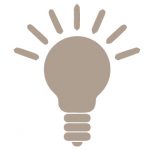 Icons einzeln grau zentriert_Icon Glühbirne