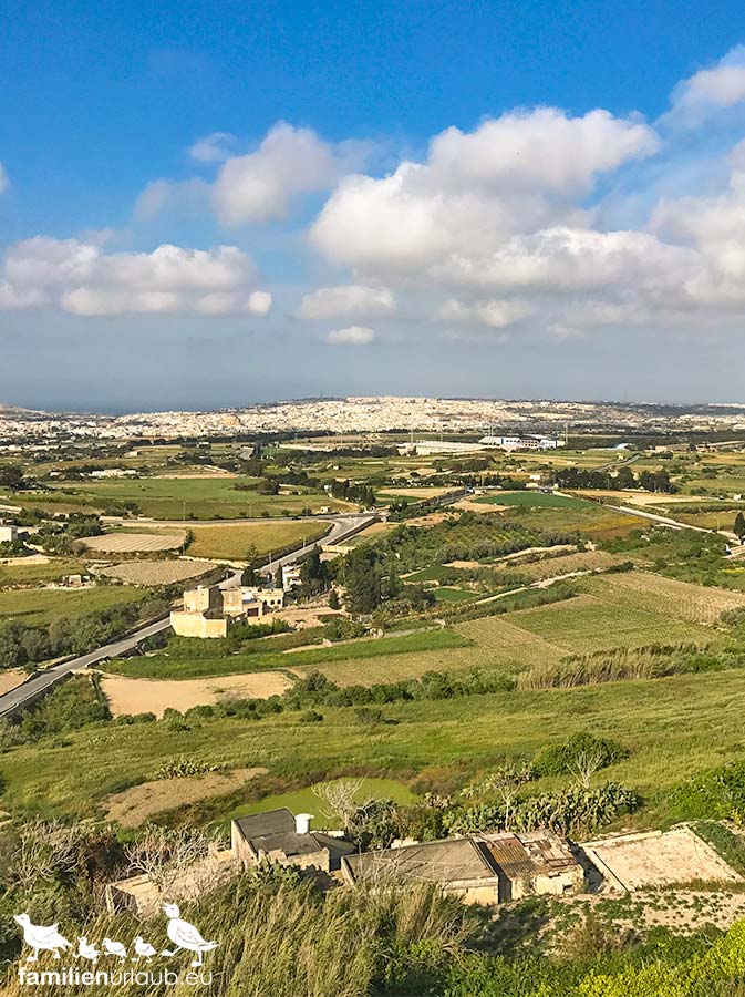 Malta-Blick-über-Insel-von-Mdina Blick von Mdina