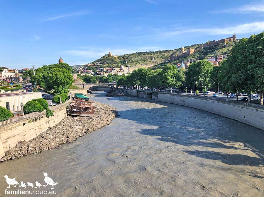 Georgien-Tiflis-Altstadt-Realität Fluss Tiflis