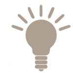 Icons einzeln grau_Icon Glühbirne