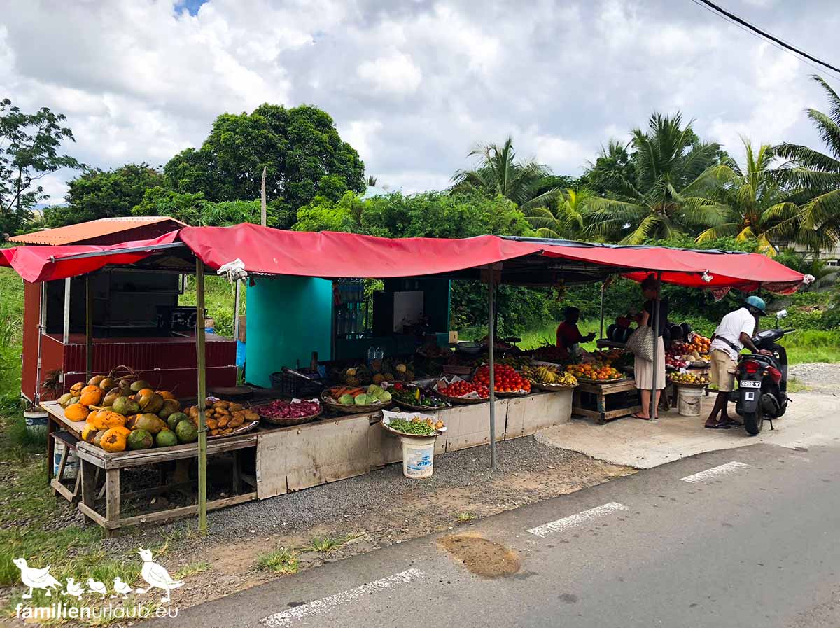 Mauritius-Selbstversorger Früchte auf Mauritius